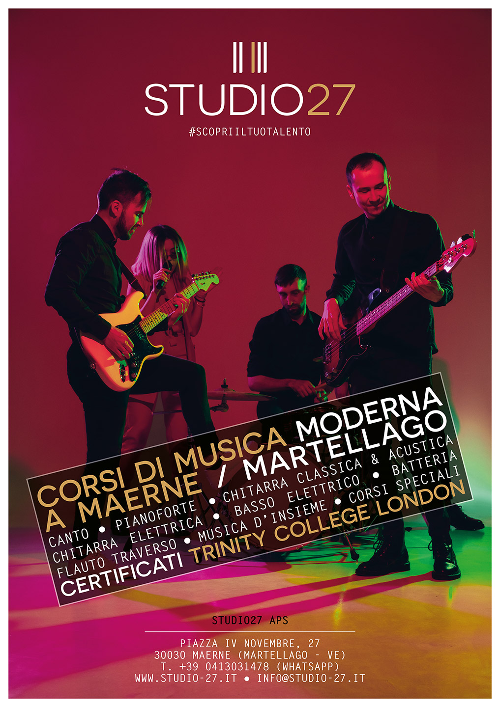 Studio27 - Scuola di Musica Maerne - Iscrizioni aperte 2022-2023
